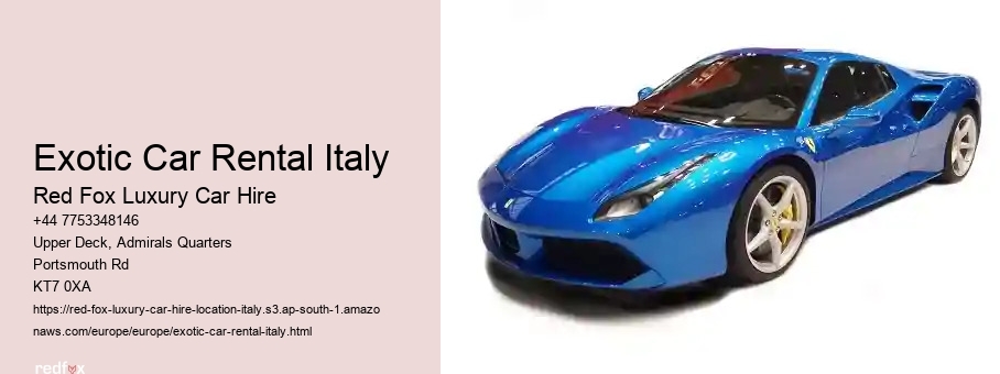 Exotic Car Rental Italy